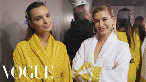 hailey baldwin versace 2021|Hailey Baldwin, Gigi Hadid & Emily Ratajkowski Backstage at .